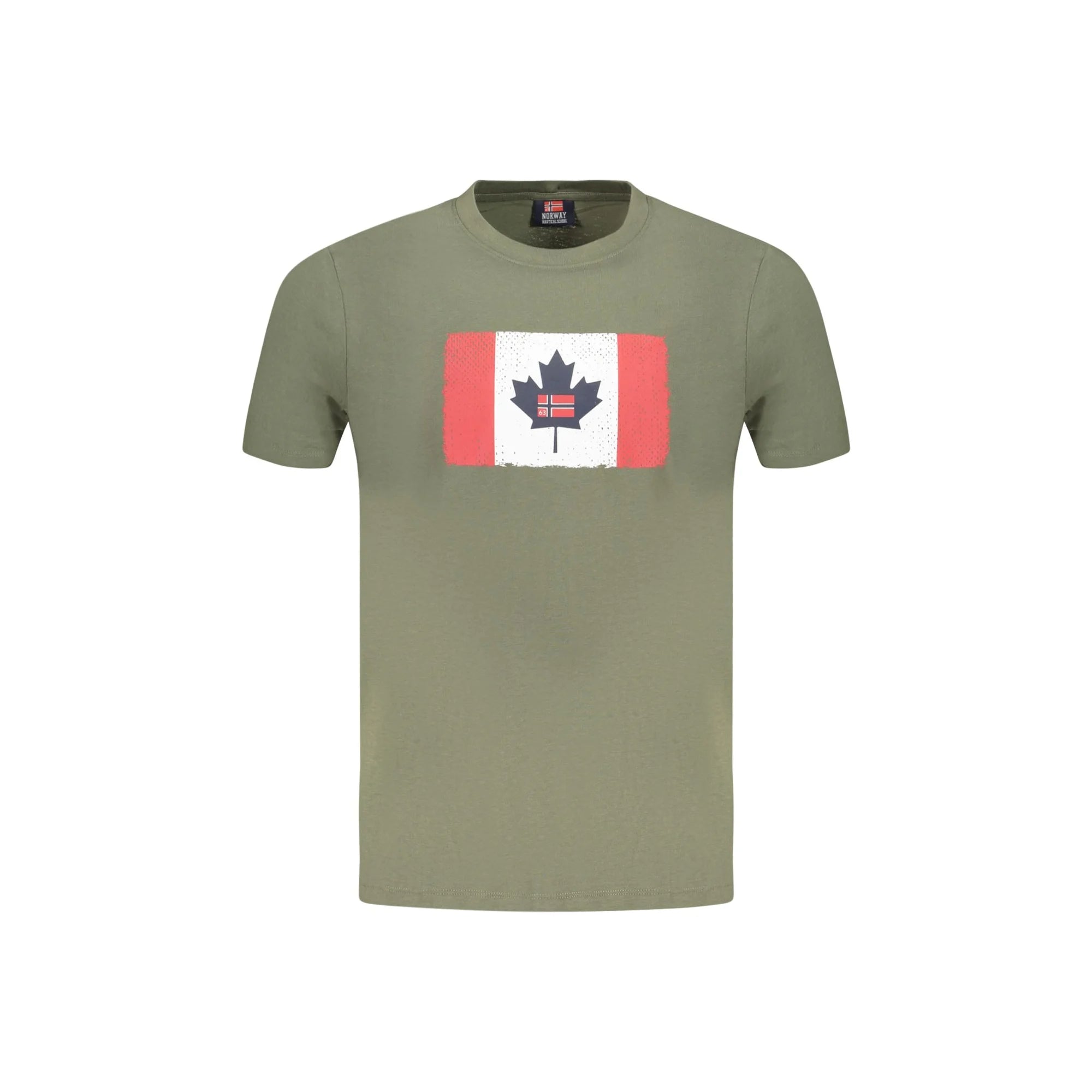 Norway 1963 T-Shirt Uomo Verde Maniche Corte Stampa Logo - foto prodotto